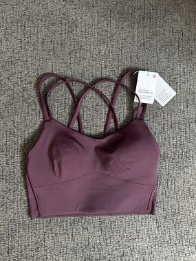 Lululemon Like A Cloud Longline Bra Plum Womans 2 NWT Yoga Sports Bra